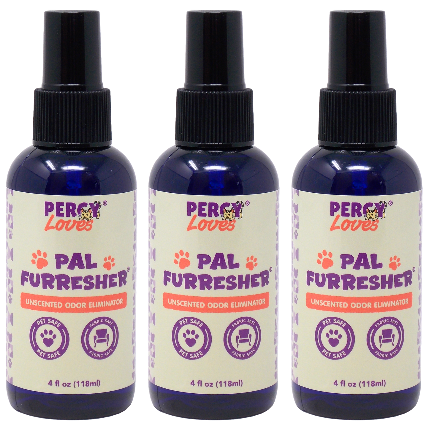 4 oz Pal Furresher Unscented Odor Eliminator - Pack of 3