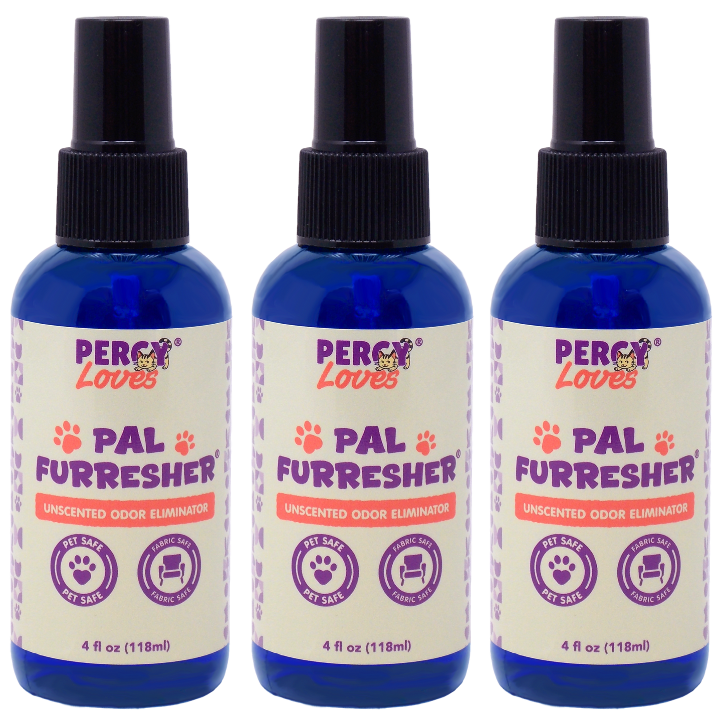 4 oz Pal Furresher Unscented Odor Eliminator - Pack of 3