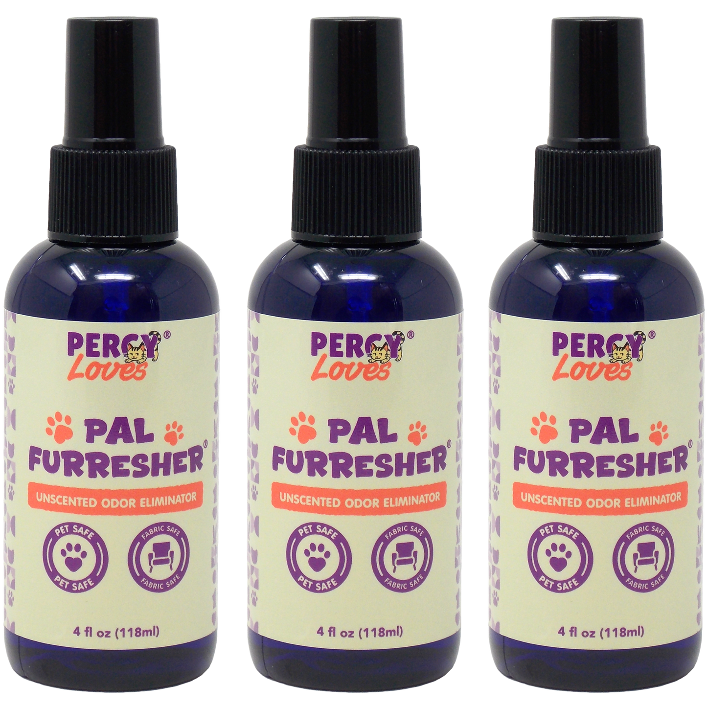4 oz Pal Furresher Unscented Odor Eliminator - Pack of 3