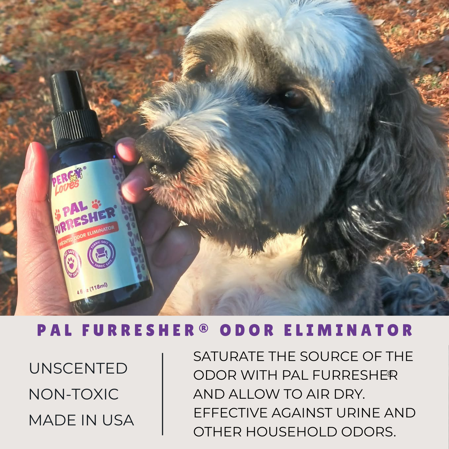 4 oz Pal Furresher Unscented Odor Eliminator - Pack of 3